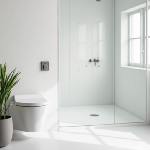 Moderno bagno con sanitari sospesi